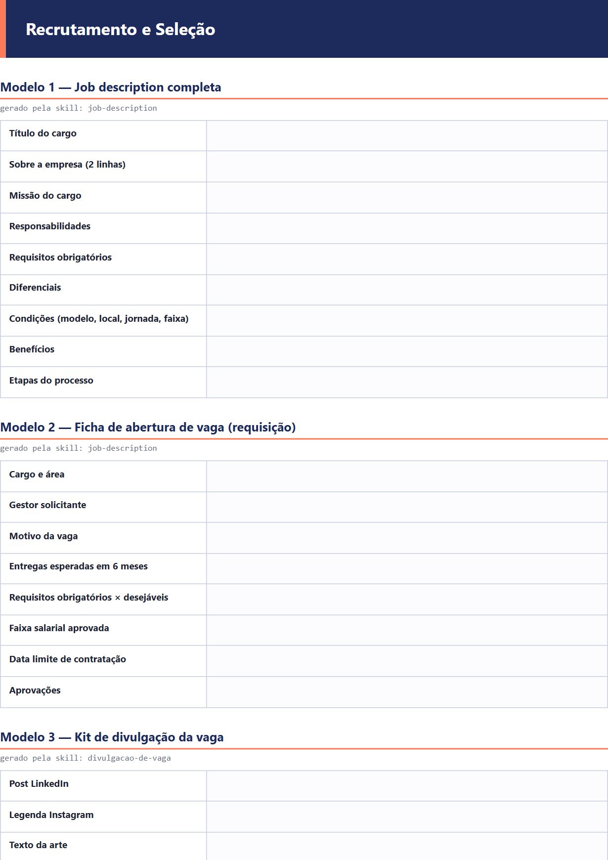 Página do PDF de modelos de documentos de RH